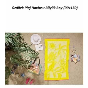 Özdilek Tropicale Plaj Havlusu Büyük Boy (90x150)-Sarı