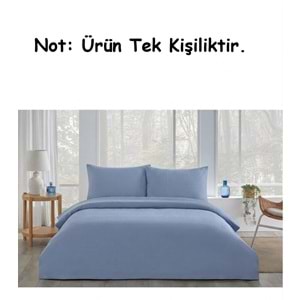 Özdilek -Colourist İndigo- Bamboo Lastikli Çarşaflı Tek Kişilik Pike Takımı