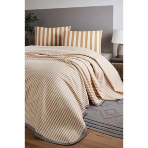 Özdilek Rf -Cabana Line Gold- Lastikli Çarşaflı Tek Kişilik Pike Takımı