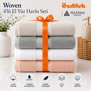 Özdilek -Woven 4 LÜ SET- Süper Yumuşak El ve Yüz Havlusu (50x90)