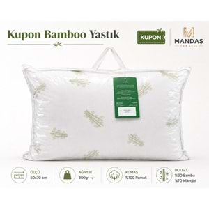 Kupon Bamboo Yastık 800gr Çantalı (50x70)
