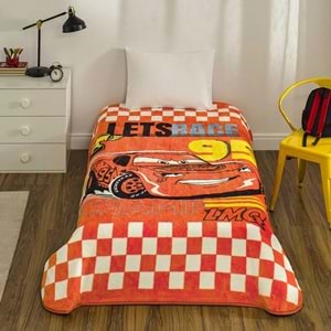 Taç Lisanslı Tek Kişilik Çocuk Battaniye (160x220)-Cars Speed (Şimşek Mcq)