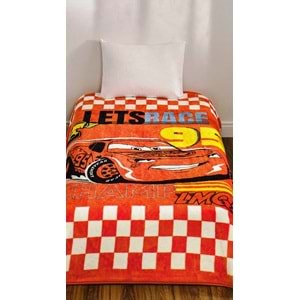 Taç Lisanslı Tek Kişilik Çocuk Battaniye (160x220)-Cars Speed (Şimşek Mcq)