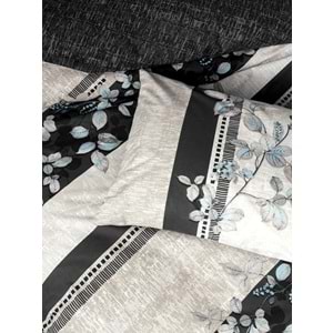 Cotton Box Rf Modeline -Lehlare Antrasit- Tek Kişilik Nevresim Takımı