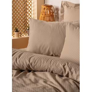 Cotton Box Rf Dual -Plaid Vizon- Tek Kişilik Nevresim Takımı