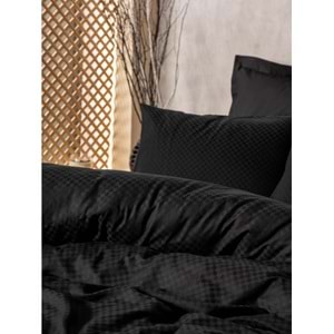 Cotton Box Rf Dual -Plaid Siyah- Çift Kişilik Nevresim Takımı
