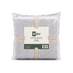 Özdilek Nev Serisi Soft Embos Tek Kişilik Battaniye (150x220) - Gri