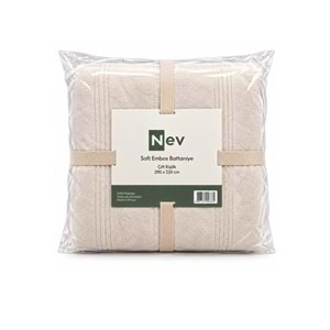 Özdilek Nev Serisi Soft Embos Çift Kişilik Battaniye (200x220) - Kemik