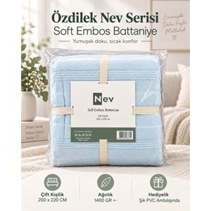 Özdilek Nev Serisi Soft Embos Çift Kişilik Battaniye (200x220)