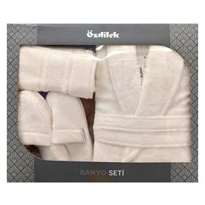 Özdilek Colourist Krem Kişisel Banyo Bornoz Seti (XL Beden)