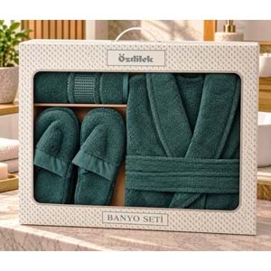 Özdilek Colourist Zümrüt Kişisel Banyo Bornoz Seti (XL Beden)