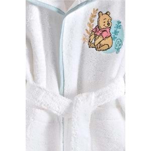Özdilek Bambu Ashley Yenidoğan Bebek Bornoz Seti-Winnie The Pooh Krem