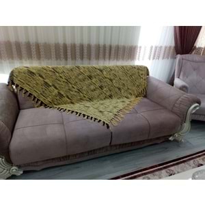 Mandaş el dokuma koltuk şalı Yeni Nesil 170*170 1 li pk vizon