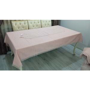Royal Home Keten yemek Seti Takımı 8 Kişilik Pembe