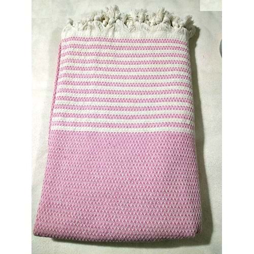 Pamuklu Kaymaz Hasır Dokuma Maxi Kolları Kapatan Koltuk Örtüsü (180x310)-Pembe