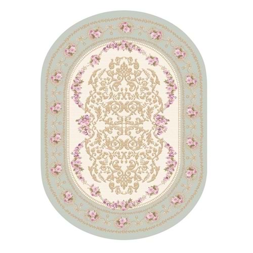 Brillant İpek Latex Oval Kaymaz Taban Halı-FASHİON HJE11693.803-(130x190)