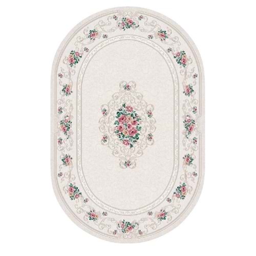 Brillant İpek Latex Oval Kaymaz Taban Halı-EVELY HJE11697.801-(150x230)