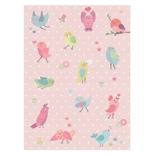 Brillant İpek Latex Kaymaz Taban Çocuk Halısı-BIRD HJ11715.801-(130x190)