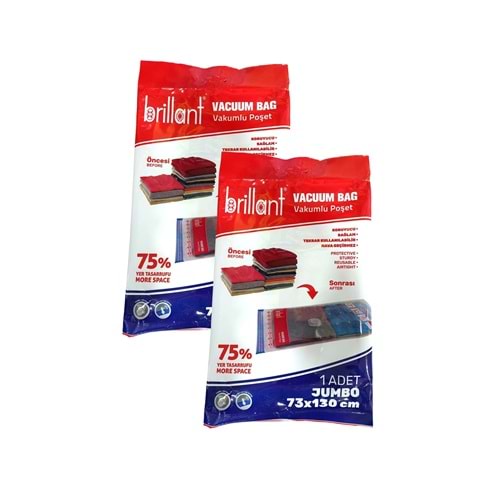 Brillant Vakumlu Hurç, 2li Set, Jumbo Boy 73x130