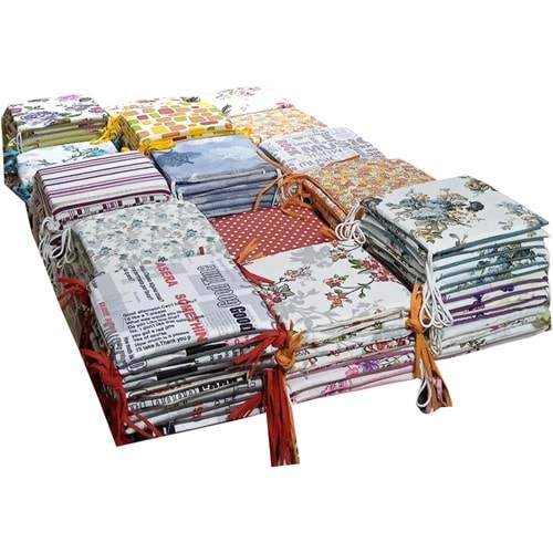 Mandaş Tekstil Sandalye Minderi, Bağcıklı Sandalye Minderi (38x38)