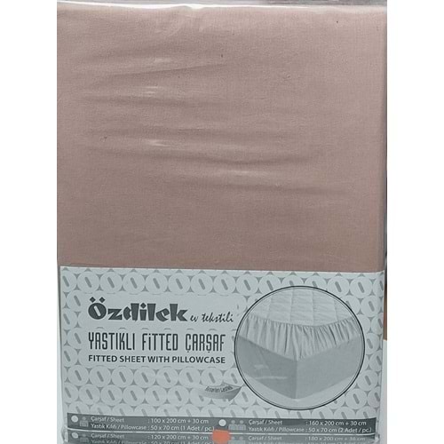 Özdilek Colourist Fitted Lastikli Çift Kişilik Çarşaf Seti (160x200)-Toprak Kahve