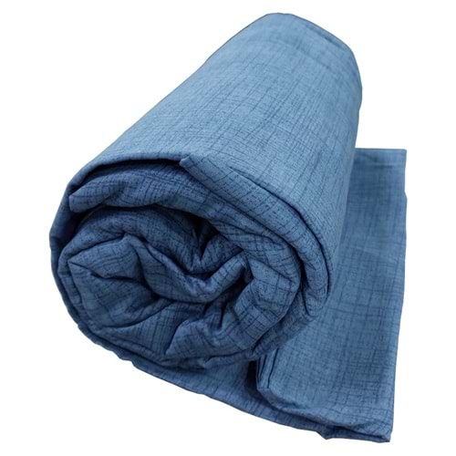 Özlü Fitted Lastikli Tek Kişilik Çarşaf Seti (100x200)-İndigo