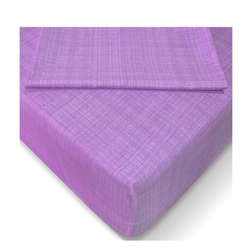 Özlü Fitted Lastikli Çift Kişilik Çarşaf Seti (160x200)-Lila