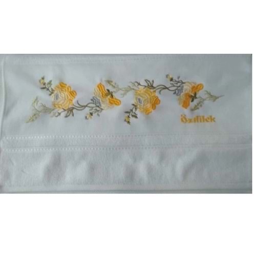 özdilek nakışlı havlu 50*90 Nergis beyaz