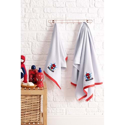 Özdilek Lisanslı -Spiderman Gri- 2 Parça Banyo Seti