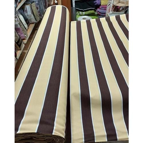 Balkon Perdesi Branda Kumaşı TOPTAN (En 240cm)-Kahve Krem
