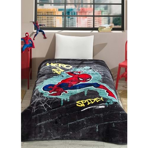 Özdilek Lisanslı Tek Kişilik Çocuk Battaniye (155x215)-Spiderman Hero
