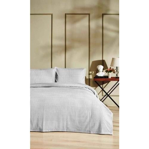 Merinos Modern Line Tek Kişilik Battaniye Seti (150x220)-Gri