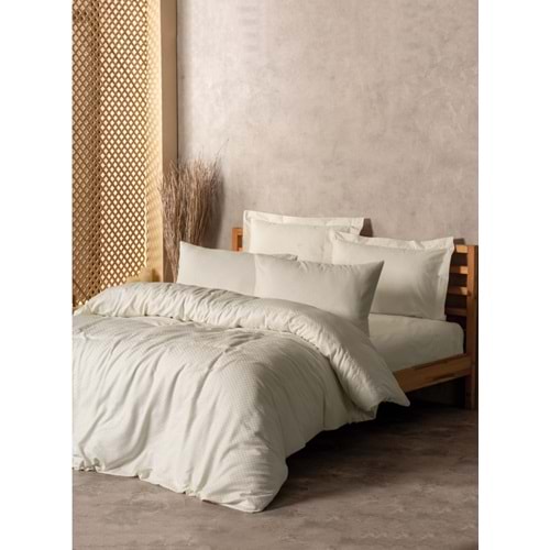 Cotton Box Plaıd Ranforce Tek Kişilik Nevresim Takımı KREM