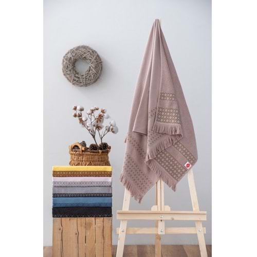 Cotton Box -Bej- Twins Bukle Plaj Havlusu (75x150)