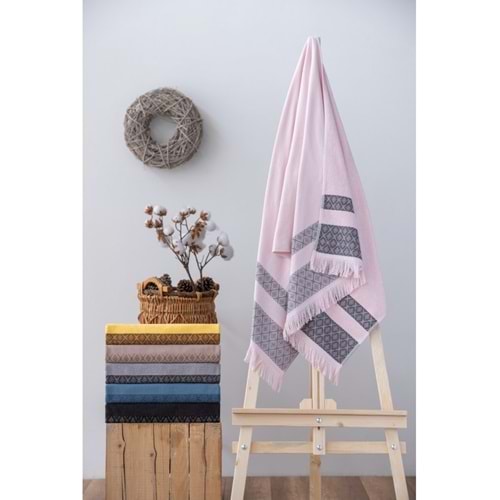 Cotton Box -Pudra- Twins Bukle Plaj Havlusu (75x150)