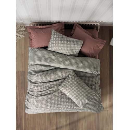 Cotton Box Petite Tek Kişilik Nevresim Takımı Lastikli Çarşaf Mote Kremit
