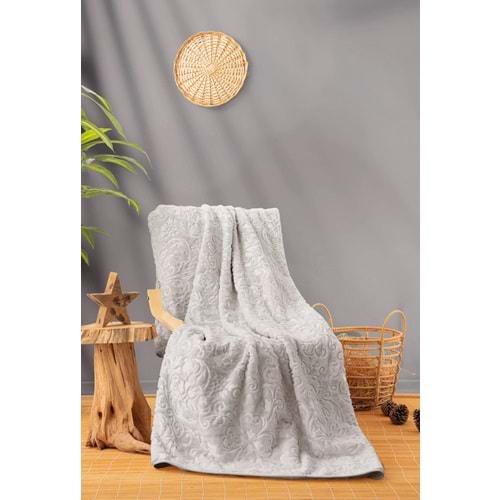 Cotton Box Emboss Çift Kişilik Battaniye 220x240 TAŞ