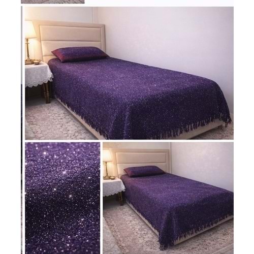Romanza El Dokuma Tek Kişilik Yatak Örtüsü 160*260 Mor 2