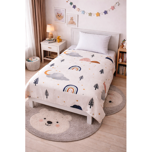 Amazon Ev Pamuk Dokuma Tek Kişilik Pike 160*240 Cm Beyaz Bulut A10