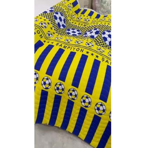 Pamuklu Çok Amaçlı Spor Desen Tek Kişilik Pike, Yatak Ört (160x230)