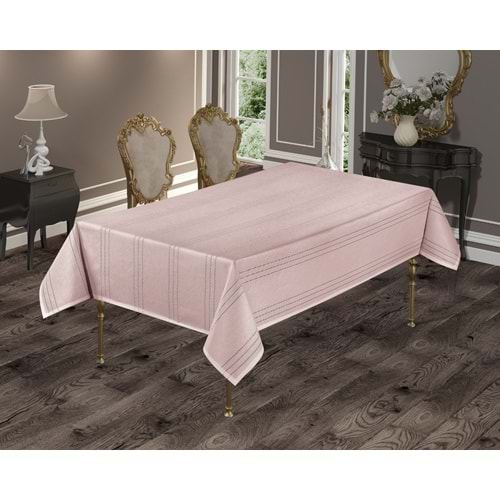 Beytuğ Golden Laurel Tablec Loths Masa Örtüsü 140*180 Pudra