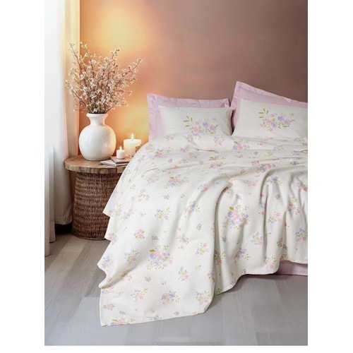 Cotton Box Estiva Tek Kişilik Pike Takımı Petal Pembe
