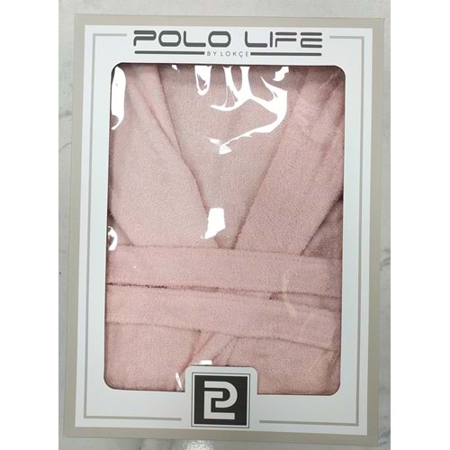 Polo Life Kutulu Bamboo Tek Bornoz Şalyaka-Pembe (XL Beden)