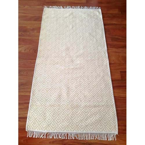 Pamuklu Cotton Kilim Çift Taraflı Yıkanabilir Dekoratif (80x150) - Sarı v2
