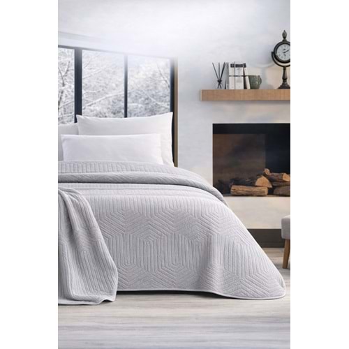 Özdilek Prestige Kalın Embos Çift Kişilik Battaniye (220x240)-Gri Yeni