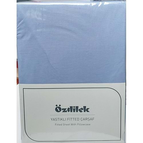 Özdilek Colourist Fitted Lastikli Tek Kişilik Battal Çarşaf Seti (120x200)-Okyanus Mavi