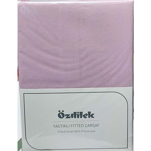 Özdilek Colourist Fitted Lastikli Tek Kişilik Battal Çarşaf Seti (120x200)-Rose