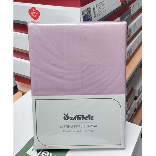 Özdilek Colourist Fitted Lastikli Çift Kişilik Çarşaf Seti (160x200)-Pudra