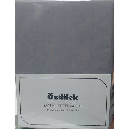 Özdilek Colourist Fitted Lastikli Çift Kişilik Çarşaf Seti (160x200)-Silver Gri