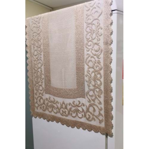 Raşel Örme Buzdolabı Örtüsü 55*160 Cm Capiçino